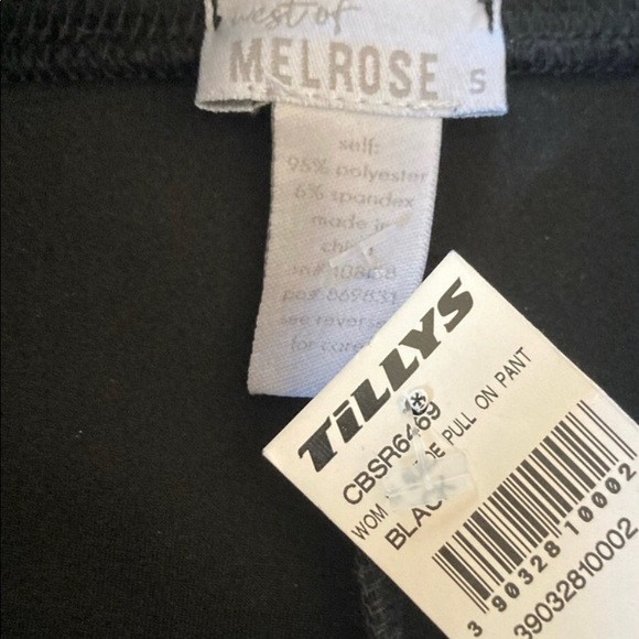 NWT Faux Suede Black Tights Legging Pants Size Medium - Picture 8 of 8